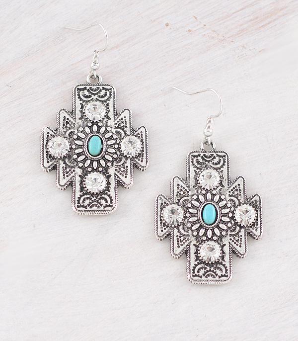 EARRINGS :: WESTERN HOOK EARRINGS :: Wholesale Western Aztec Earrings