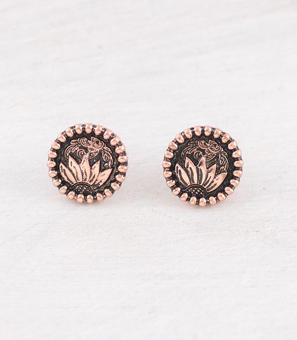 New Arrival :: Wholesale Western Sunflower Post Earrings