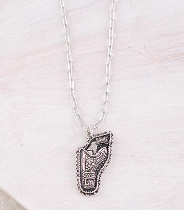 New Arrival :: Wholesale Western Gun Pendant Necklace