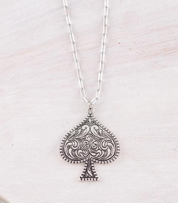 NECKLACES :: CHAIN WITH PENDANT :: Wholesale Western Ace Pendant Necklace