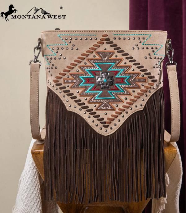 MONTANAWEST BAGS :: CROSSBODY BAGS :: Wholesale Aztec Concealed Carry Crossbody Bag