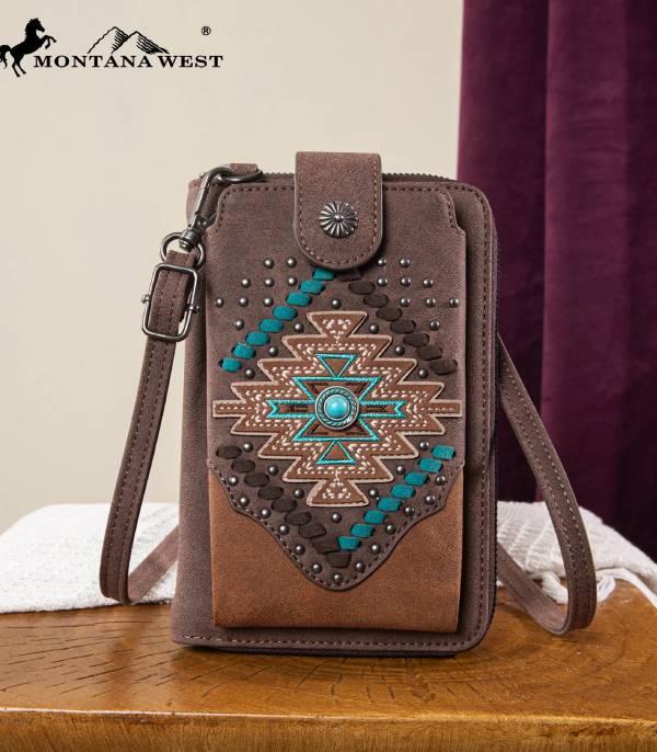 New Arrival :: Wholesale Aztec Phone Wallet Crossbody Bag