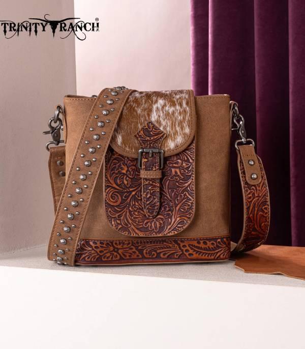 MONTANAWEST BAGS :: TRINITY RANCH BAGS :: Wholesale Trinity Ranch Cowhide Crossbody Bag