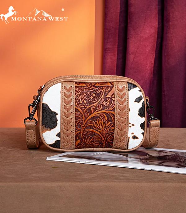 MONTANAWEST BAGS :: CROSSBODY BAGS :: Wholesale Montana West Tooled Crossbody Bag