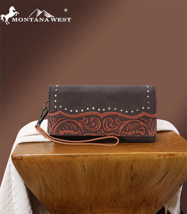 New Arrival :: Wholesale Montana West Tooled Wallet