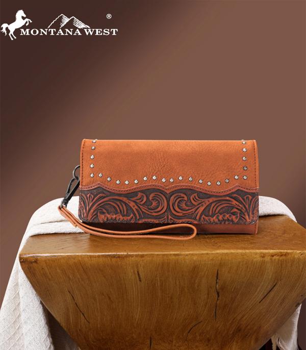 New Arrival :: Wholesale Montana West Tooled Wallet