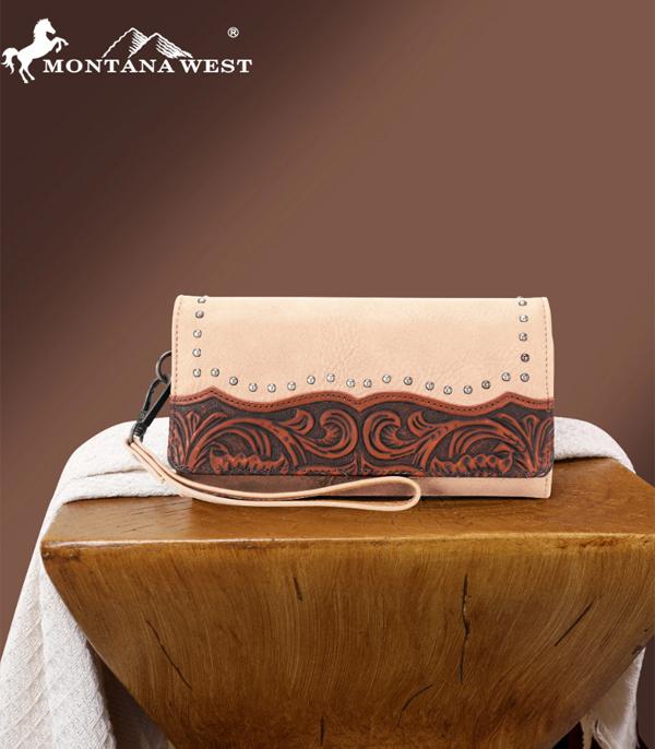 New Arrival :: Wholesale Montana West Tooled Wallet