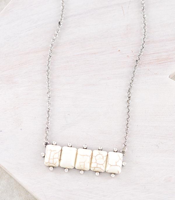 New Arrival :: Wholesale Western Semi Stone Bar Necklace