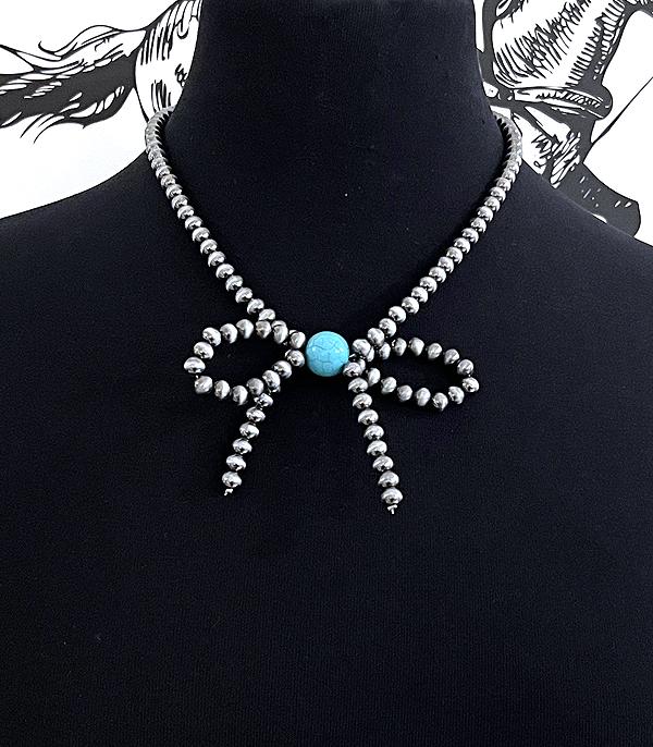 NECKLACES :: WESTERN TREND :: Wholesale Western Navajo Pearl Bow Necklace