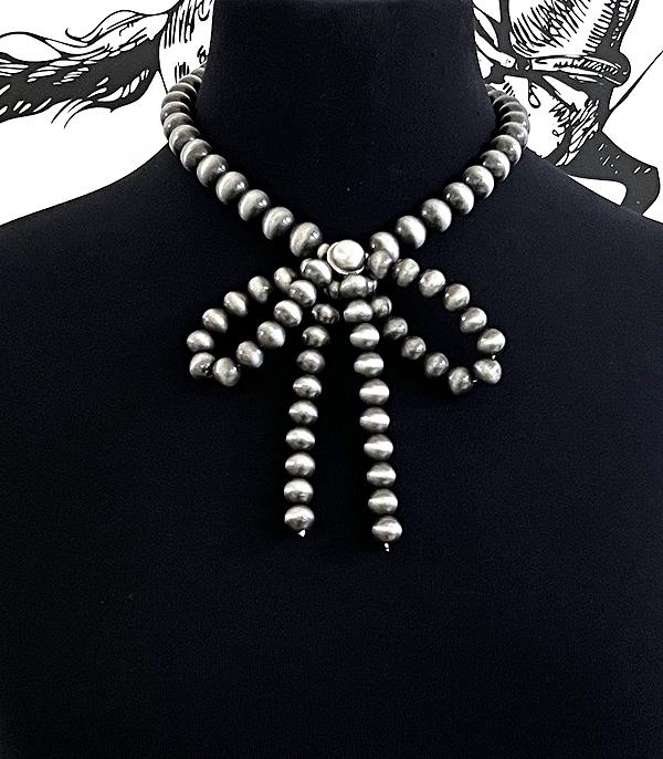 NECKLACES :: WESTERN TREND :: Wholesale Western Navajo Pearl Bow Necklace