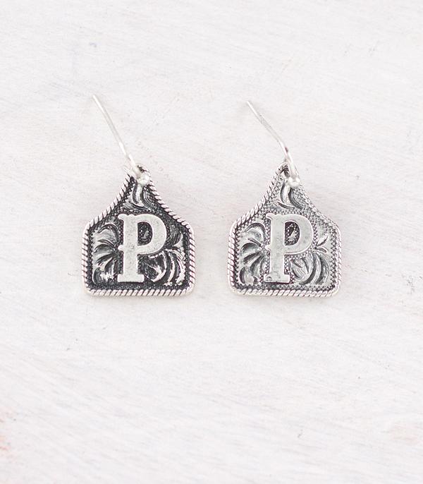 WHAT'S NEW :: Wholesale Western Cattle Tag Initial Earrings