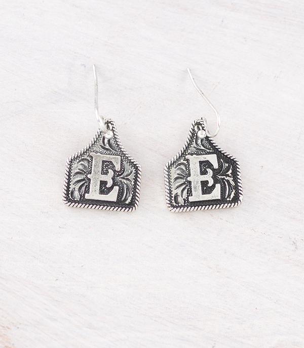 WHAT'S NEW :: Wholesale Western Cattle Tag Initial Earrings