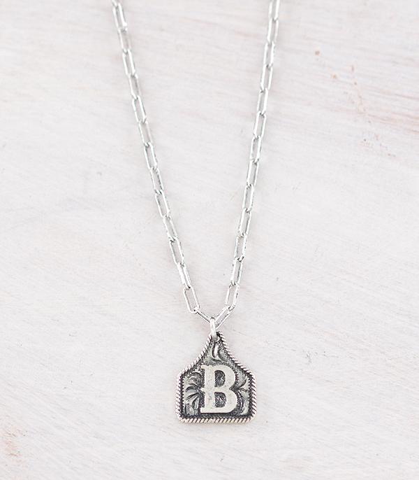 WHAT'S NEW :: Wholesale Western Cattle Tag Initial Necklace