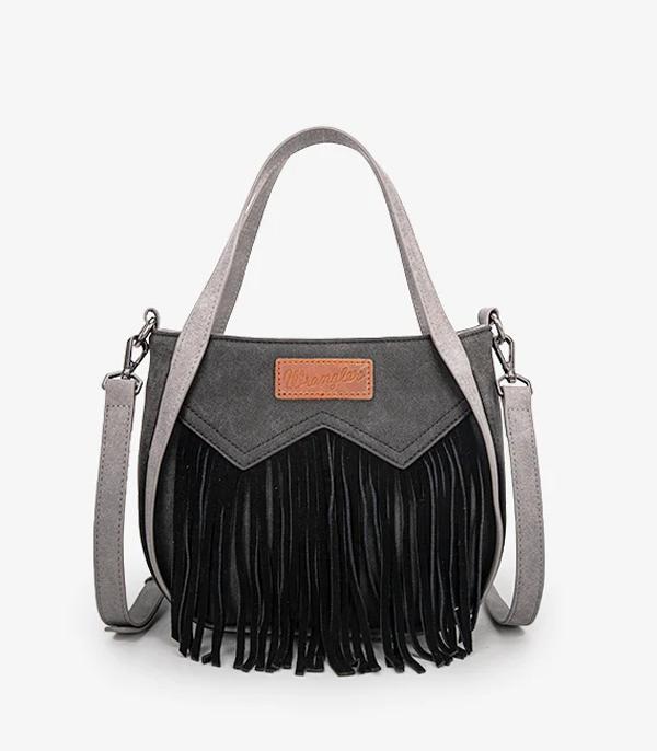 MONTANAWEST BAGS :: CROSSBODY BAGS :: Wholesale Wrangler W Fringe Tote Crossbody Bag