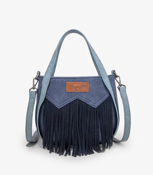 New Arrival :: Wholesale Wrangler W Fringe Tote Crossbody Bag