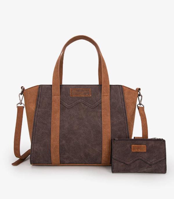 MONTANAWEST BAGS :: WESTERN PURSES :: Wholesale Wrangler W Stitch Tote Wallet Set