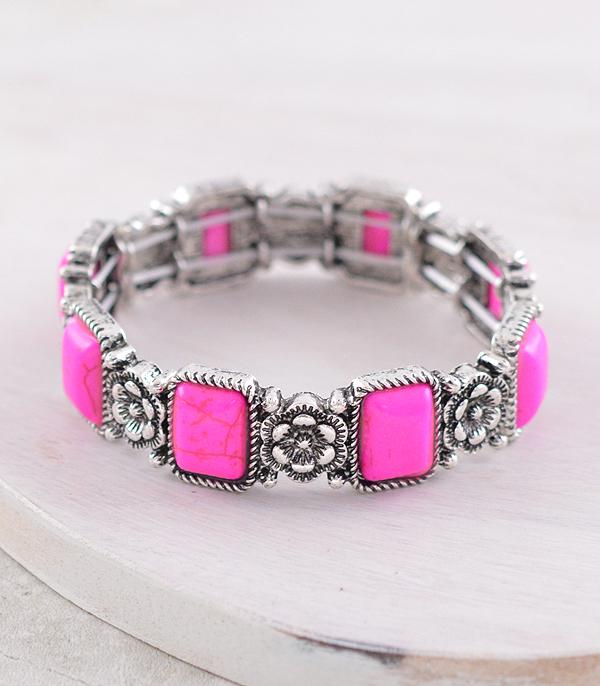 New Arrival :: Wholesale Western Flower Stone Bracelet