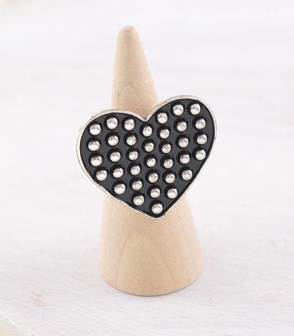 New Arrival :: Wholesale Western Bubble Concho Heart Ring