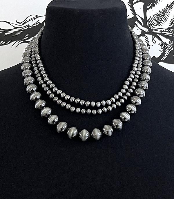 New Arrival :: Wholesale Western Navajo Pearl Layered Necklace