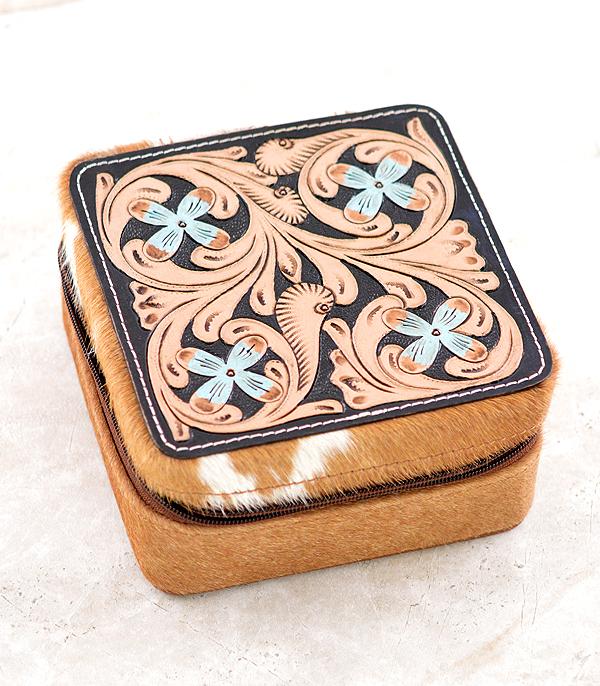 <font color=BLUE>WATCH BAND/ GIFT ITEMS</font> :: GIFT ITEMS :: Wholesale Tooled Leather Cowhide Jewelry Case