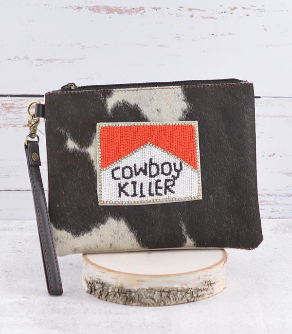 HANDBAGS :: CROSSBODY I CLUTCH BAGS :: Wholesale Cowboy Killer Cowhide Wristlet Pouch