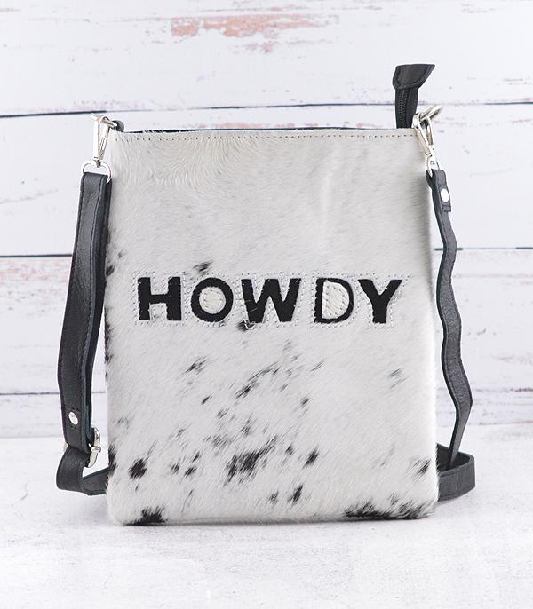 New Arrival :: Wholesale Howdy Leather Cowhide Crossbody Bag