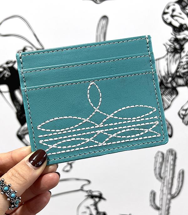 New Arrival :: Wholesale Boot Stitch Leather Card Case