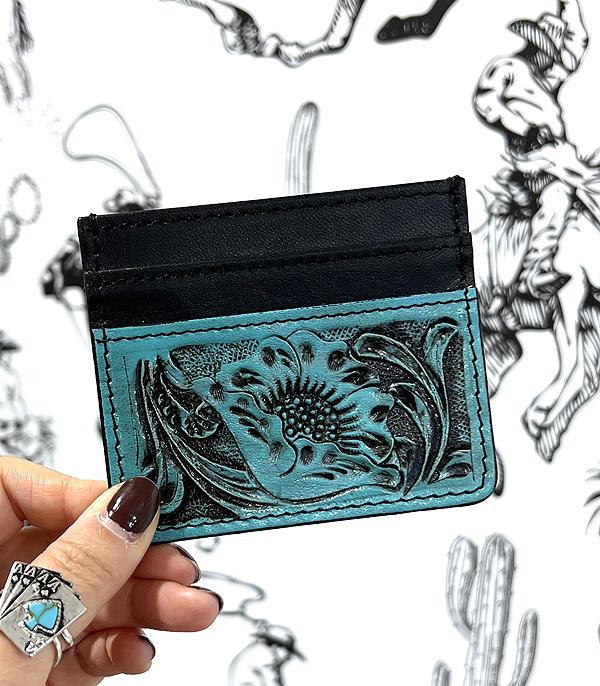 New Arrival :: Wholesale Floral Tooling Leather Card Case