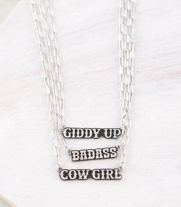 WHAT'S NEW :: Wholesale 3PC Set Badass Cowgirl Necklace