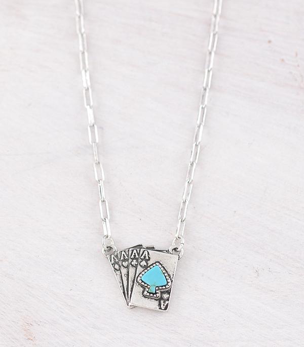 WHAT'S NEW :: Wholesale Western Ace Cards Pendant Necklace