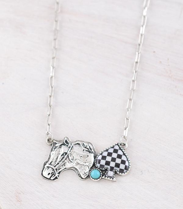 New Arrival :: Wholesale Western Horse Pendant Necklace