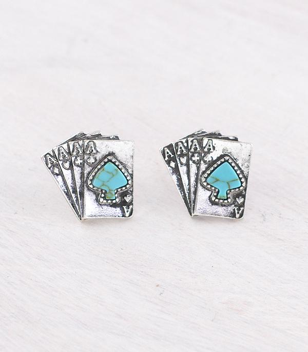 WHAT'S NEW :: Wholesale Western Ace Of Spade Earrings