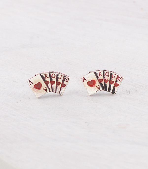 New Arrival :: Wholesale Western Playing Cards Earrings