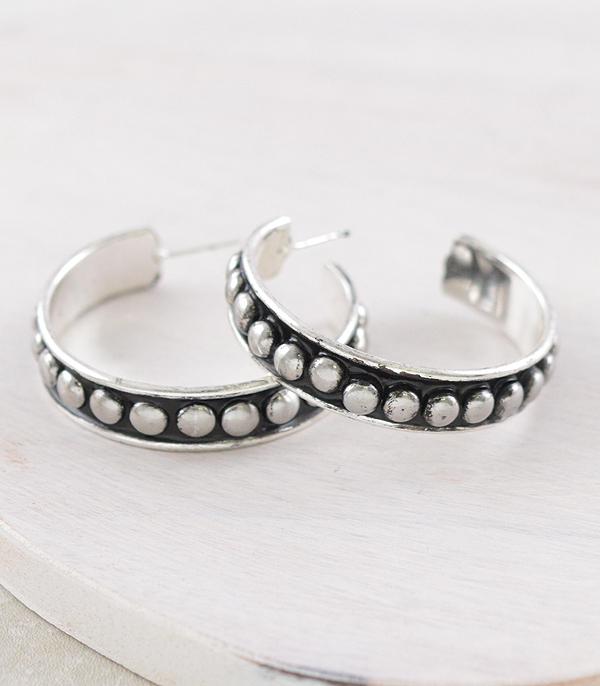 New Arrival :: Wholesale Western Bubble Concho Hoop Earrings