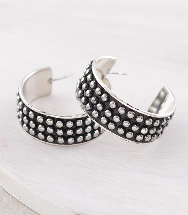 New Arrival :: Wholesale Western Bubble Concho Hoop Earrings