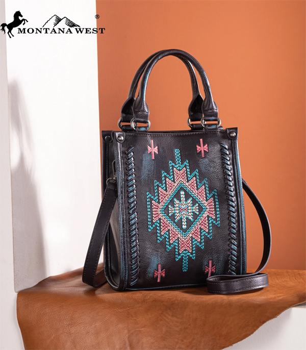 MONTANAWEST BAGS :: CROSSBODY BAGS :: Wholesale Montana West Aztec Tote Crossbody Bag