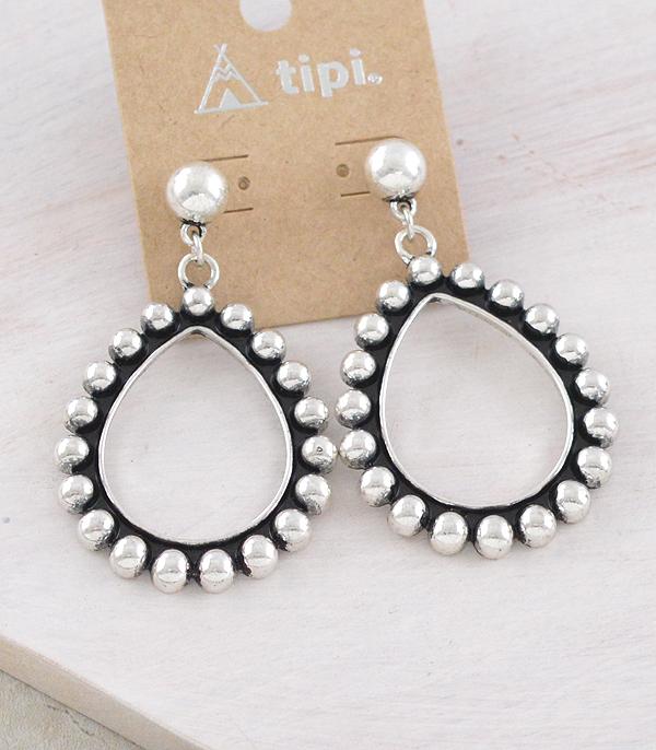 New Arrival :: Wholesale Western Bubble Concho Teardrop Earrings