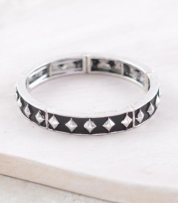 BRACELETS :: STRETCH :: Wholesale Western Diamond Card Stackable Bracelet