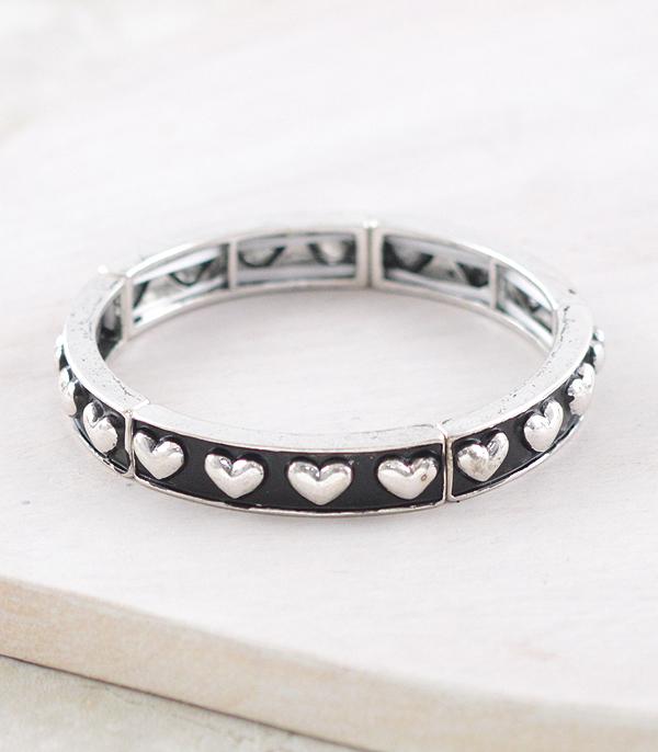 New Arrival :: Wholesale Western Heart Stackable Bracelet