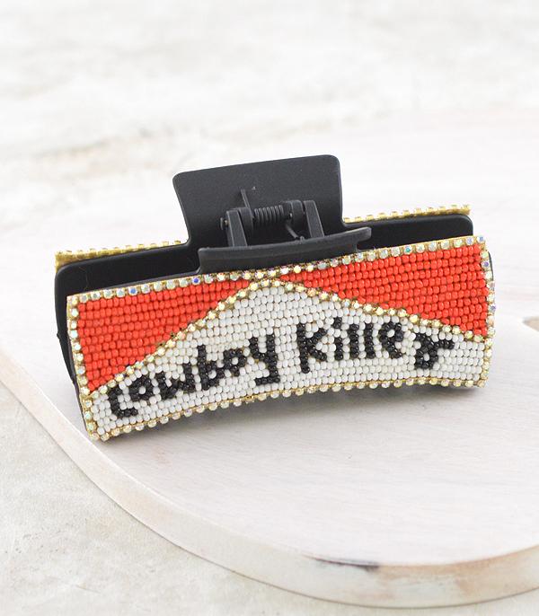 New Arrival :: Wholesale Cowboy Killer Beaded Hair Claw Clip