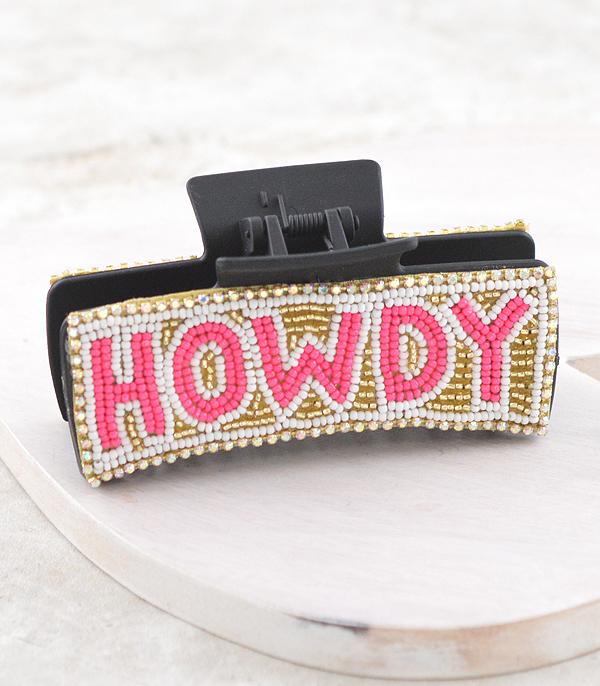 WHAT'S NEW :: Wholesale Howdy Beaded Hair Claw Clip