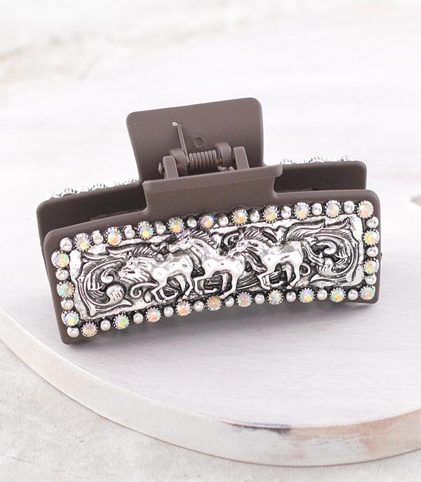 New Arrival :: Wholesale Western Running Horse Hair Claw Clip