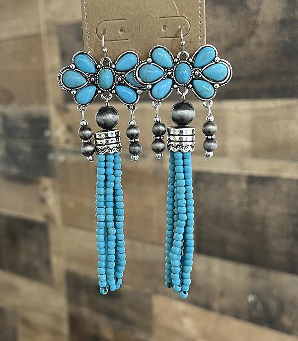 WHAT'S NEW :: Wholesale Western Turquoise Tassel Earrings