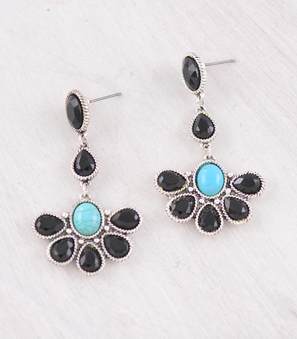 EARRINGS :: WESTERN POST EARRINGS :: Wholesale Western Turquoise Statement Earrings