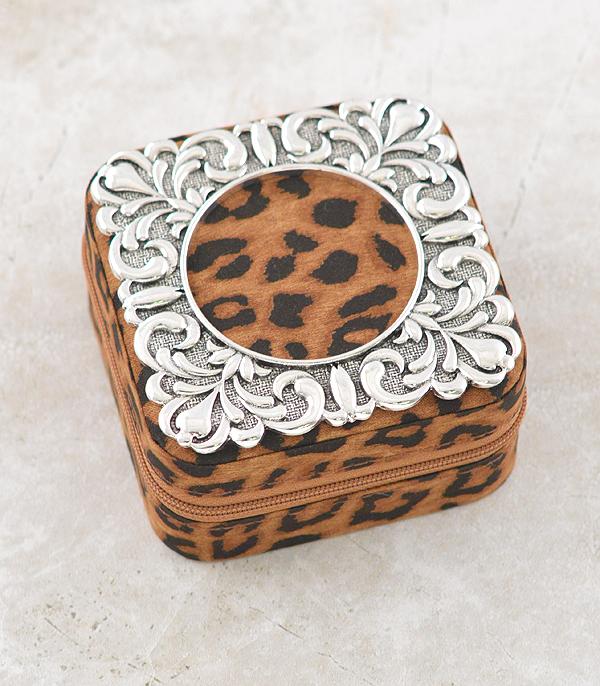 New Arrival :: Wholesale Western Leopard Tooling Jewelry Case