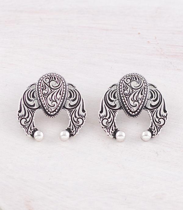 New Arrival :: Wholesale Western Tooling Squash Blossom Earrings