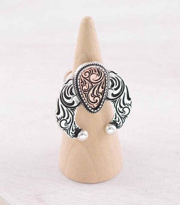 RINGS :: Wholesale Western Tooling Squash Blossom Ring