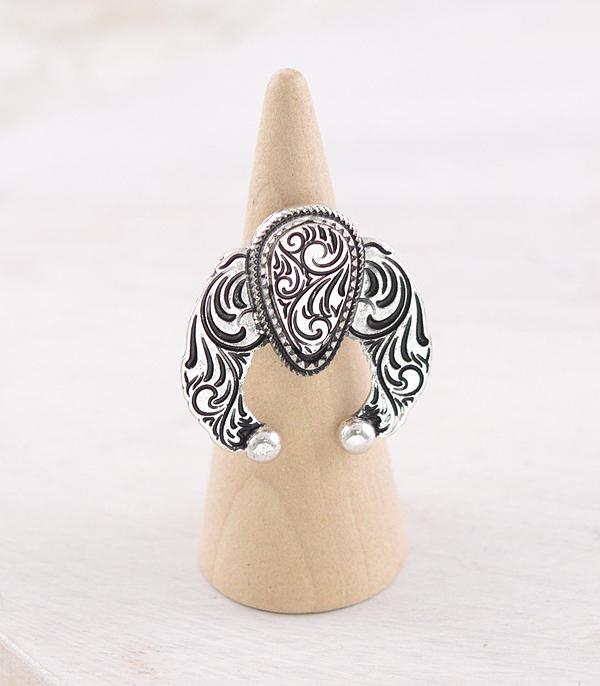 New Arrival :: Wholesale Western Tooling Squash Blossom Ring