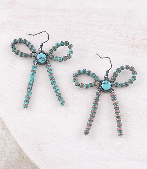 New Arrival :: Wholesale Western Navajo Pearl Bow Earrings