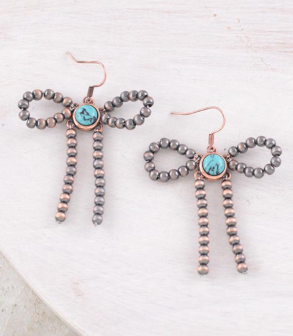 New Arrival :: Wholesale Western Navajo Pearl Bow Earrings